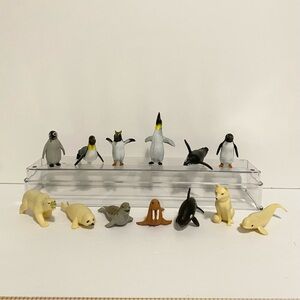 Wild Republic Arctic Animal Figure Lot Penguin Whale Fox Polar Bear Fox Seal Toy
